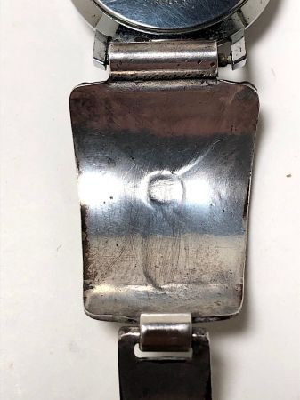 Pre WWII Silver Native American Silver Watch Band with Buckle Clasp 17.jpg