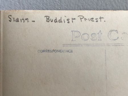Siam Buddhist Priest with Skeleton Hand Real Photo Postcard 7.jpg