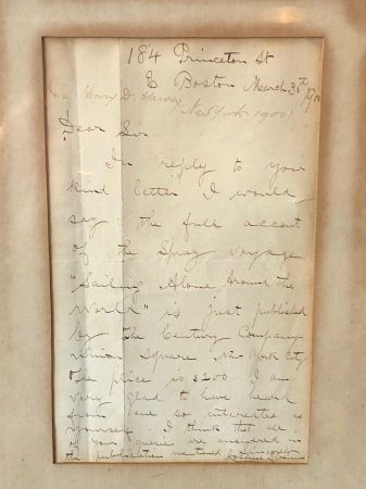 Signed Letter by Joshua Slocum 1900 Author of Sailing Alone Around The World 1.jpg