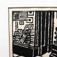 1963 Un'ichi Hiratsuka Woodcut Block Print Old Georgetown Bookstore 4.jpg