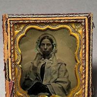 Ambrotype Woman wiht Bonnet Hand Painted 6th Plate 8.jpg