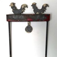 Antique Hoffman Carnival Shooting Target Two Roosters 15.jpg