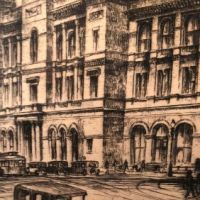 Anton Schutz Original Drawing and Etching Financial Center of Baltimore 1930 13.jpg