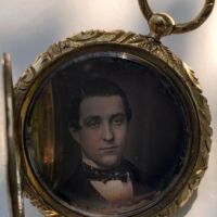 Double Portrait Locket with 2 Daguerreotypes Man and Woman Rose Gold Ornate Case 11.jpg