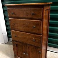 Folk Art Hand Made Miniture Chest 3 Drawers and Cabinet 2.jpg