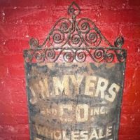 J. W. Myers and Co. Metal Grocery Store Sign Circa 19th c. 6.jpg