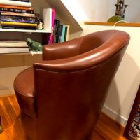 Karl Springer Brown Leather Chairs 9.jpg