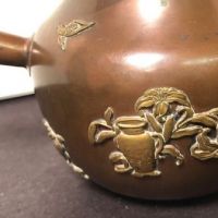 Meiji Era Mix Metal Japanese Tea Pot SIde Handle Kyusu 5.jpg (in lightbox)