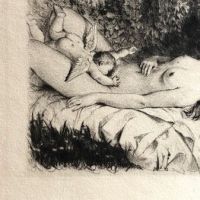 Paul Emile Becat Erotica Drypoint Greek Woman with Sexual Dream 10.jpg