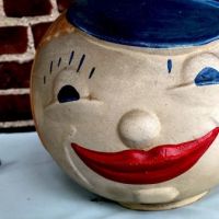 Robinson Ransbottom Cookie Jar Young Girl with US Doughboy Hat Lid 14.jpg