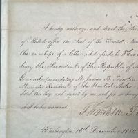 Signed Franklin Pierce appointment of James Bowlin to Republic of New Granada December 16th 1854 7.jpg