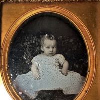 Sixth Plate Daguerreotype of Baby Very Early Baltimore Photographer Signed Pollock  4.jpg