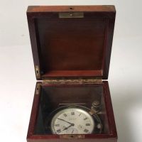 Waltham 8 Day Ship Clock in Wood Case and Key 16.jpg
