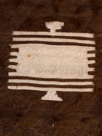Vintage Brown Camel Hair Blanket Kilim Rug 7.jpg