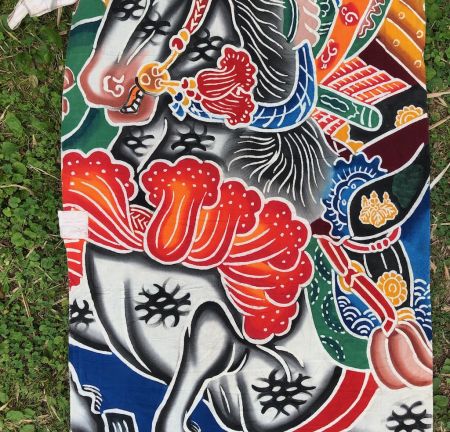 Boys Day Banner 27 Inches wide x 24 Feet Tall Warriors on Horseback with Temple 3.jpg