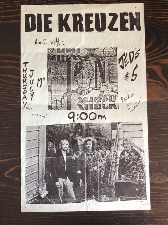 Die Kreuzen flyer with Shell Shock Thursday July 17th 1986 at Jed’s 1.jpg