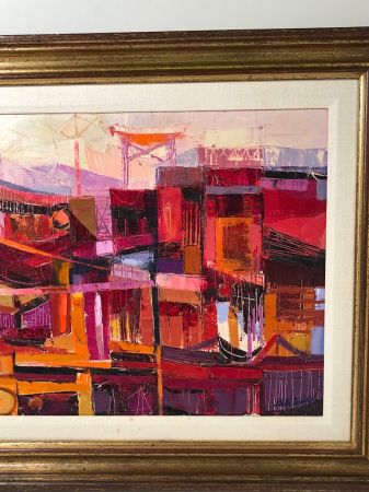 John Black Expressionist Cityscape Painting Circa 1970's 4.jpg