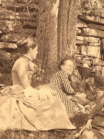 Large Cabinet Card of 3 Couples Having Picnic Beuatiful Clarity and Detail 6.jpg