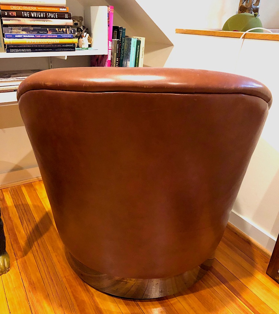 Karl Springer Brown Leather Chairs 10.jpg
