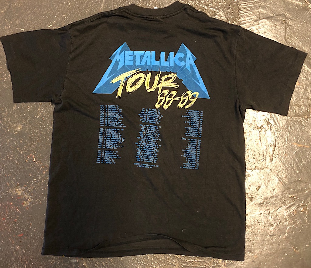 Original Metallica Tour Shirt for And Justice For All XL Black Shirt ...