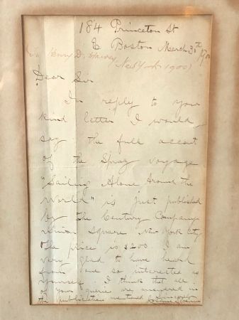 Signed Letter by Joshua Slocum 1900 Author of Sailing Alone Around The World 2.jpg