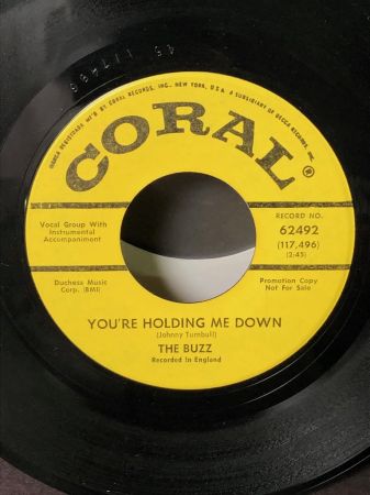 The Buzz I’ve Gotta Buzz : You’re Holding Me Down on Coral 62492 Promo 2.jpg