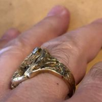 14k Gold Ring Dragon with Initials WH and Diamond 2.jpg