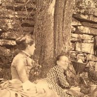 Large Cabinet Card of 3 Couples Having Picnic Beuatiful Clarity and Detail 6.jpg