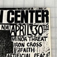 Minor Threat Iron Cross Faith Artificial Peace Double O and Void at Wilson Center April 30th w: Art 10 (in lightbox)