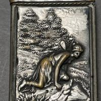  Paul Thumann Psyche at Nature's Mirror Match Safe Silver Plate 3.jpg