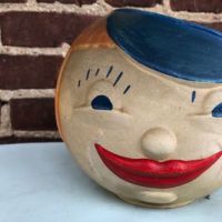 Robinson Ransbottom Cookie Jar Young Girl with US Doughboy Hat Lid 15.jpg