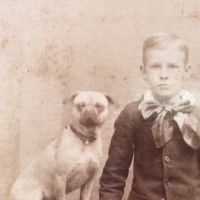 Schutte Baltimore Photographer Cabinet Card Young Boy with His Dog on Table 10.jpg (in lightbox)