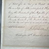 Signed Franklin Pierce appointment of James Bowlin to Republic of New Granada December 16th 1854 8.jpg