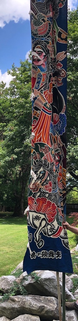 Boys Day Banner 27 Inches wide x 24 Feet Tall Warriors on Horseback with Temple 17.jpg
