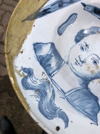 Circa 1700 English Glazed Earthenware Barber’s Bowl Bleeding Bowl 10.jpg
