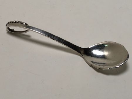 Georg Jensen Sterling Silver Ornamental Spoon 41with Early Hallmarks Sugar Spoon 2.jpg