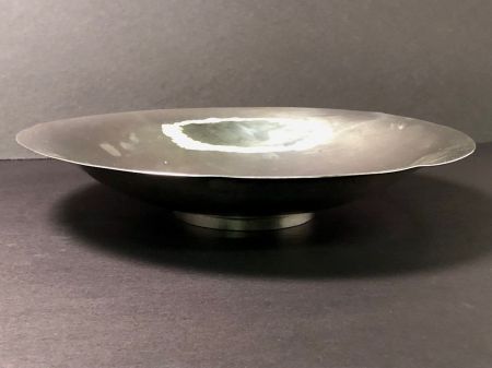 Hand Signed Georg Jensen Silver Hammered Center Bowl Circa 1920 11.jpg