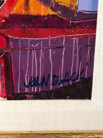 John Black Expressionist Cityscape Painting Circa 1970's 5.jpg