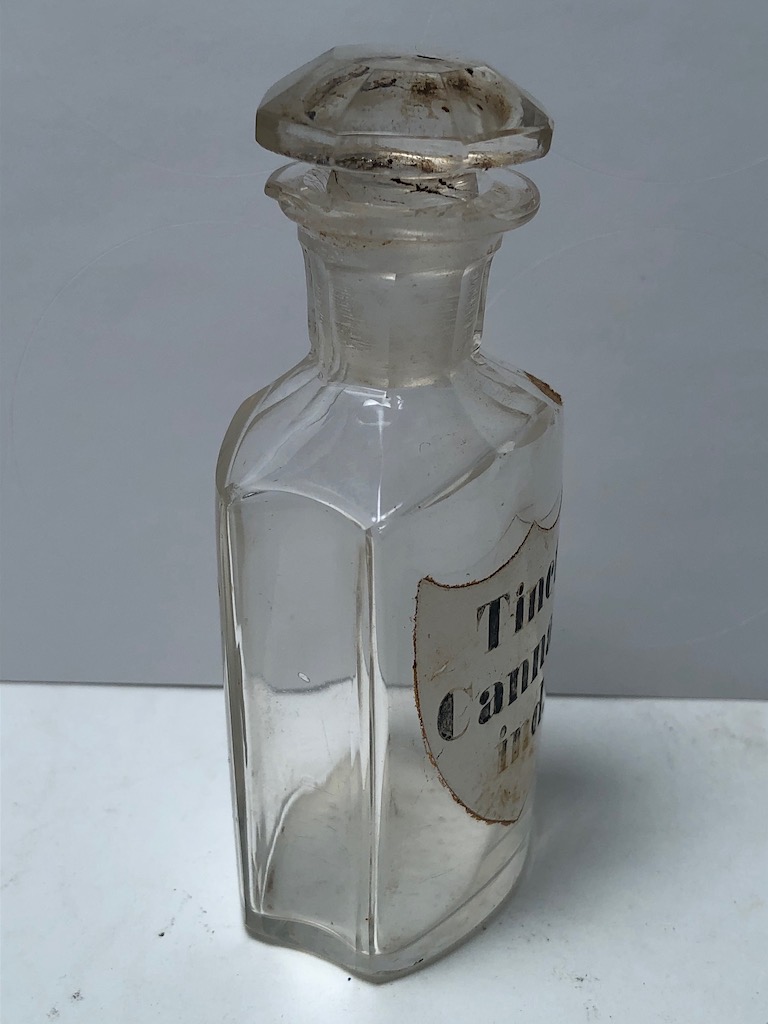 19th C. Apothecary Bottle with Original Stopper Tinct. Cannab. ind. Tinture of Cannabis 3.jpg