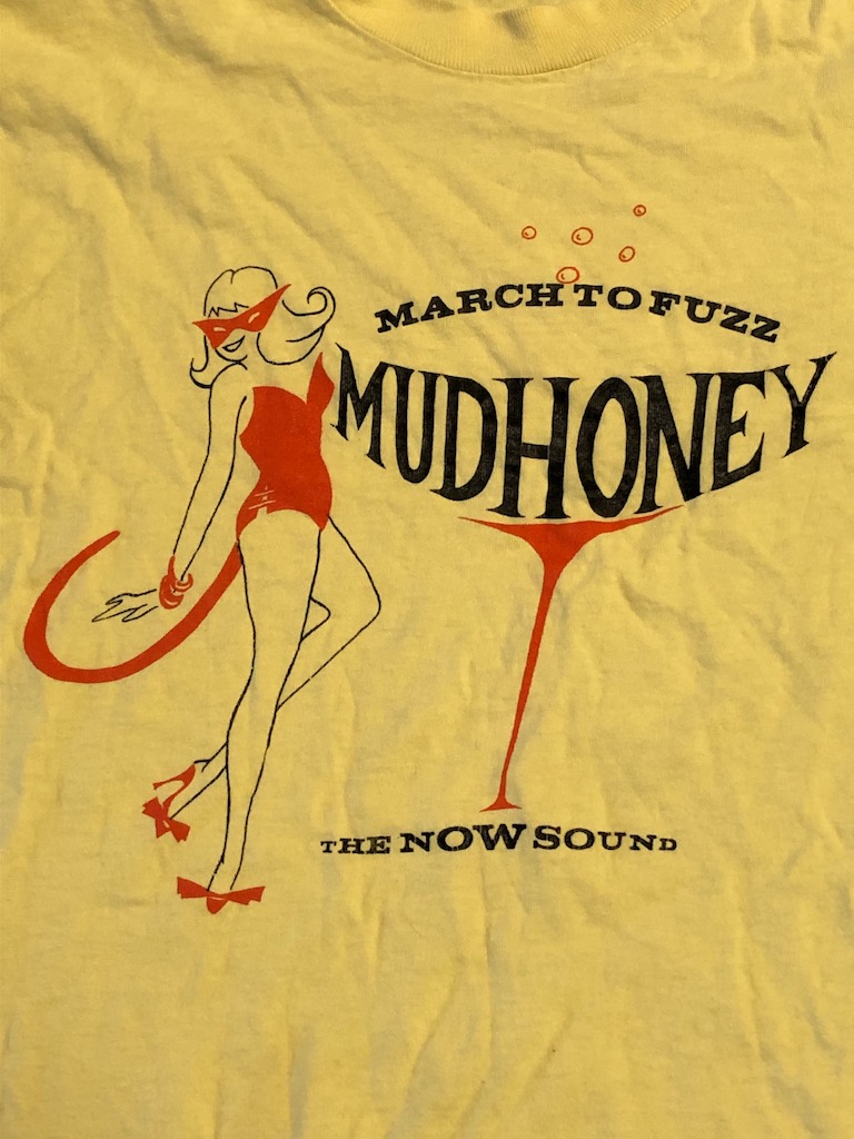 Mudhoney Tour Los Playboys International Tour Shirt Large Yellow 1992 3.jpg