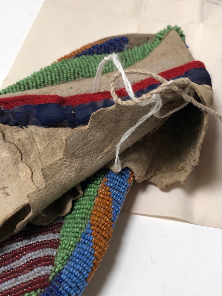 Pair of late 19th Indian Moccasins with American Flag  Beaded 3.jpg