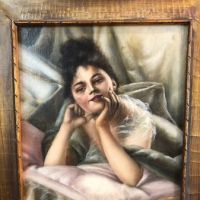  Woman Lying in Bed Oil on Canvas Circa 1900 3.jpg