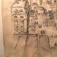 Anton Schutz Original Drawing and Etching Framed and Matted The Spirt of Baltimore, 1930 3.jpg