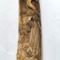 Japanese Kiseru zutsu Pipe-Case Carved Antler Circa Late 19th C 5.jpg