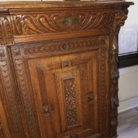Renaissance Revival Oak 2 Door Cabinet 19th century 16.jpg