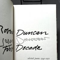 Robert Duncan The First Decade 1968 Fulcrum Hardback with DJ 1st Ed 5 (in lightbox)
