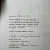 Signed 1st Edition Andy Warhol Book The Philosophy of Andy Warhol 1975 6.jpg