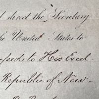 Signed Franklin Pierce appointment of James Bowlin to Republic of New Granada December 16th 1854 9.jpg