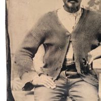 Tin Type of Poor African American Man with Painted Backdrop 3.jpg