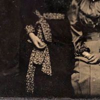 Tintype of Two Women with Amazing Detailing on Clothes Circa 1890s 5.jpg